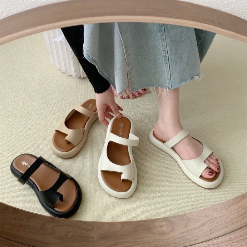 Dép Sandal Màu Trơn Thoải Mái Thời Trang Mới Dễ Phối Đồ