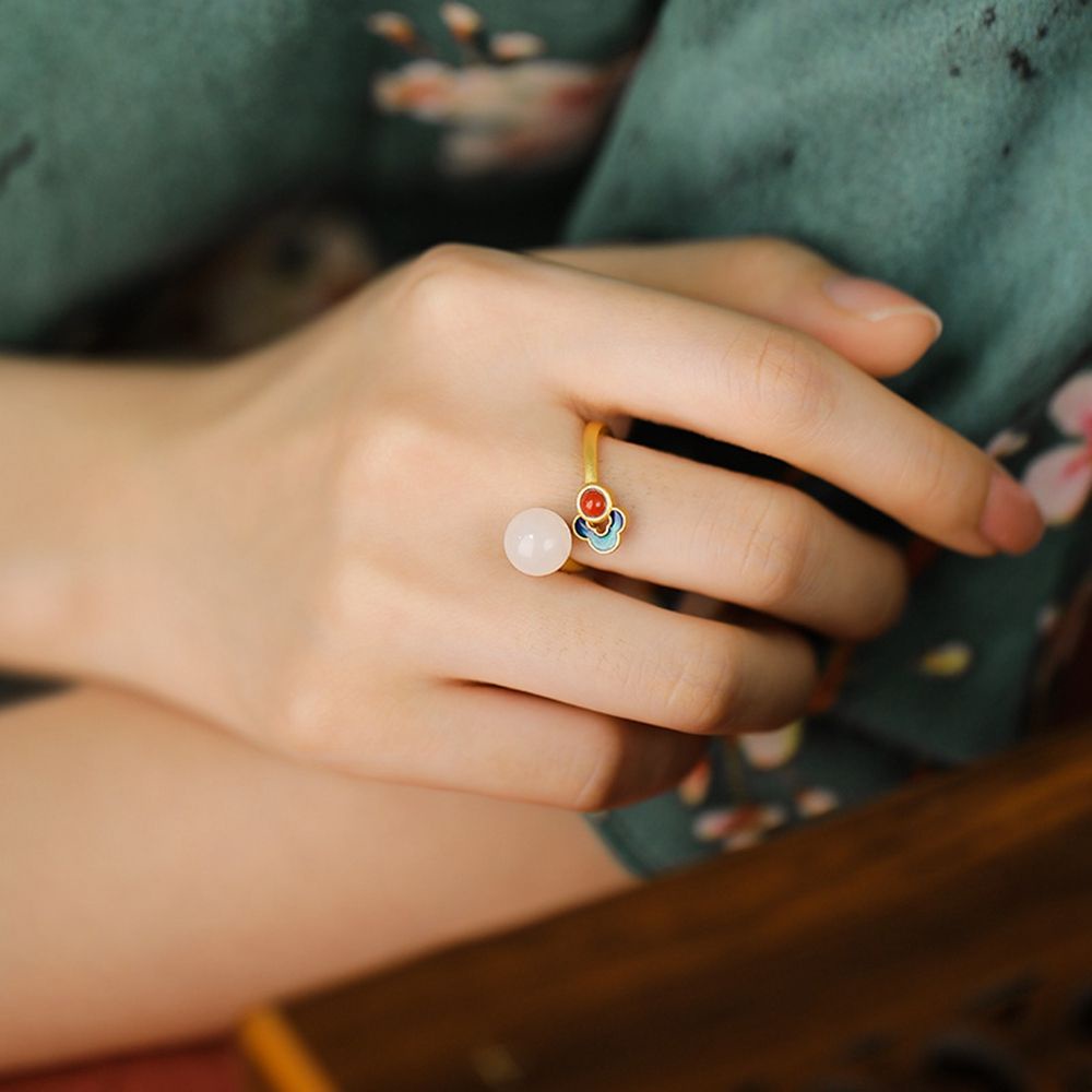 Bộ trang sức vòng đeo tay kiểu ngọc bích thời trang sành điệu