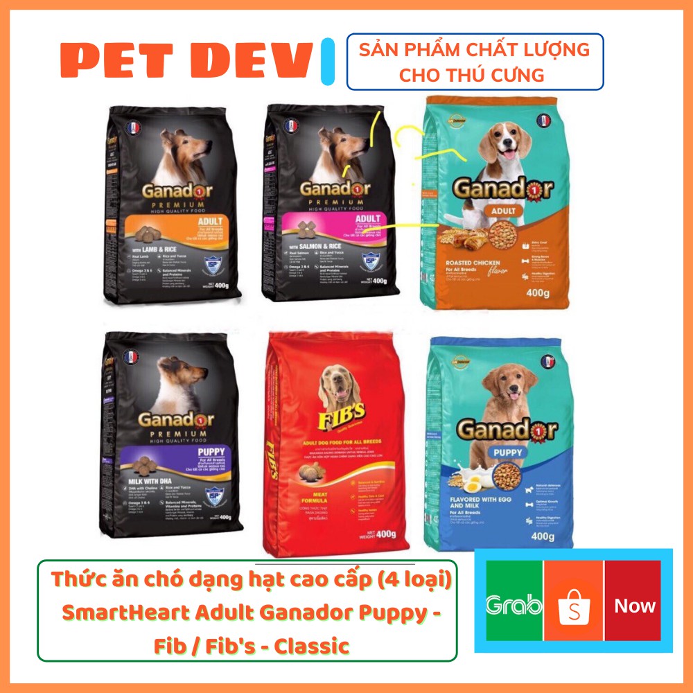HCM- GANADOR - gói 400gr-Thức ăn chó dạng hạt cao cấp (dành cho mọi loại chó) đồ ăn khô cho cún