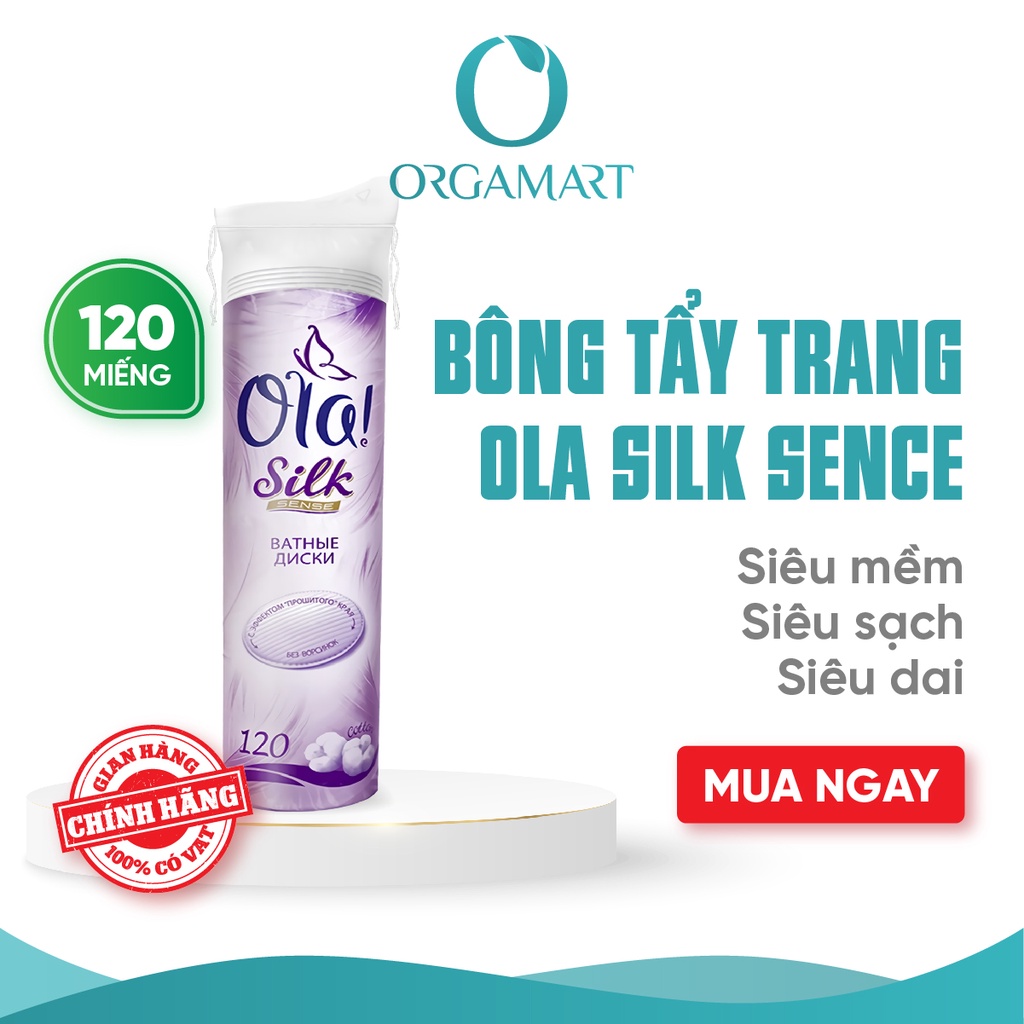 Bông Tẩy Trang Ola Cotton 120 Miếng