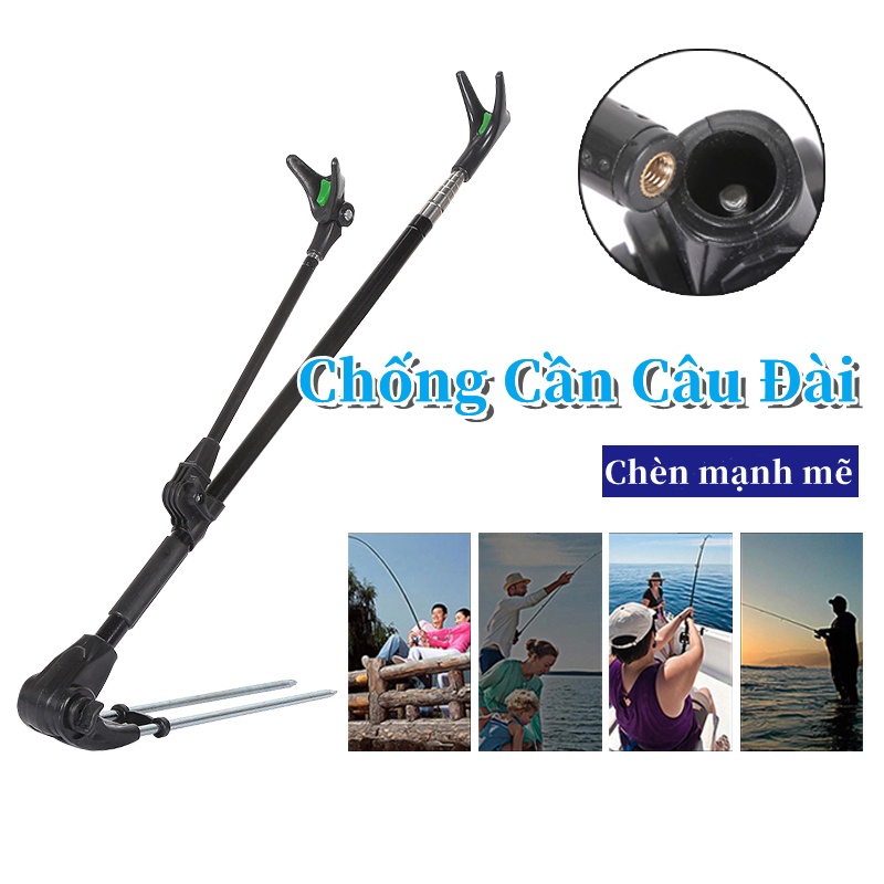 Chống Cần Câu Gác Cần Câu Đài Câu Đơn Cao Cấp Đủ Size1.5m-1.7m-2.1m-2.4m. chống cần câu chất liệu kim loại.