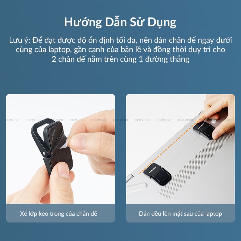 Đế Tản Nhiệt Laptop Nillkin Bolster Portable Stand, Chất Liệu Hợp Kim Kẽm, Có Thể Gập Lại, Dùng Cho Laptop 13 - 17 Inch
