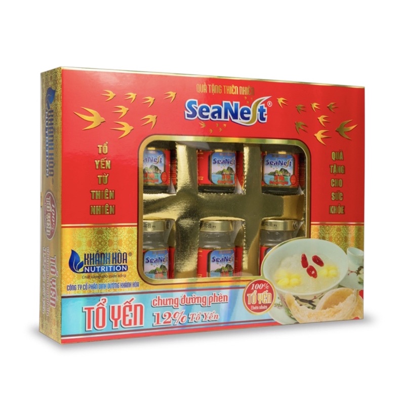 Tổ yến chưng đường phèn cao cấp SeaNest 70 ml (hộp 6 lọ)