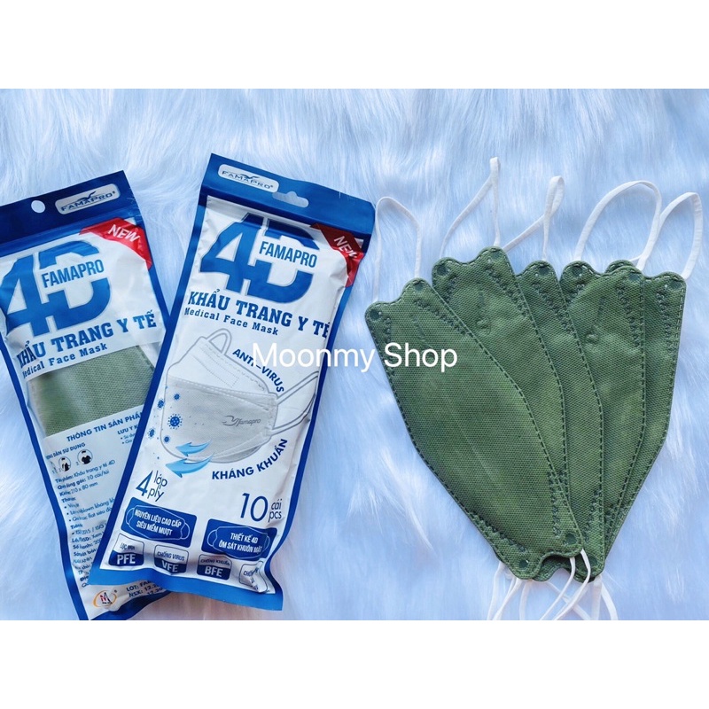 Túi 10 cái khẩu trang KF94 Famapro 4d/khẩu trang KF94 túi 10 cái