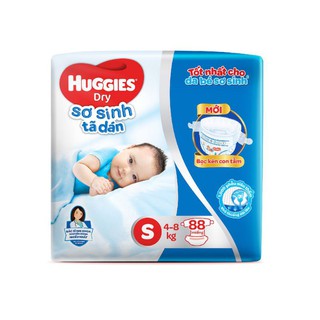 Bỉm -Tã dán Huggies Size S 88 miếng (cho bé 4-8kg).
