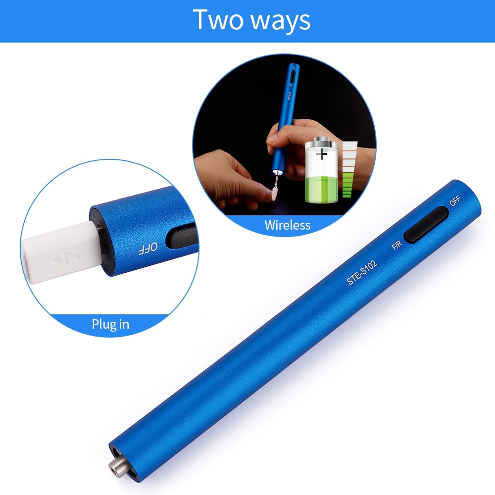 Cổ Phiếu Sẵn Sàng | Bút Khoan Đánh Bóng Móng Tay 12000rpm Có Đèn LED Chuyên Dụng