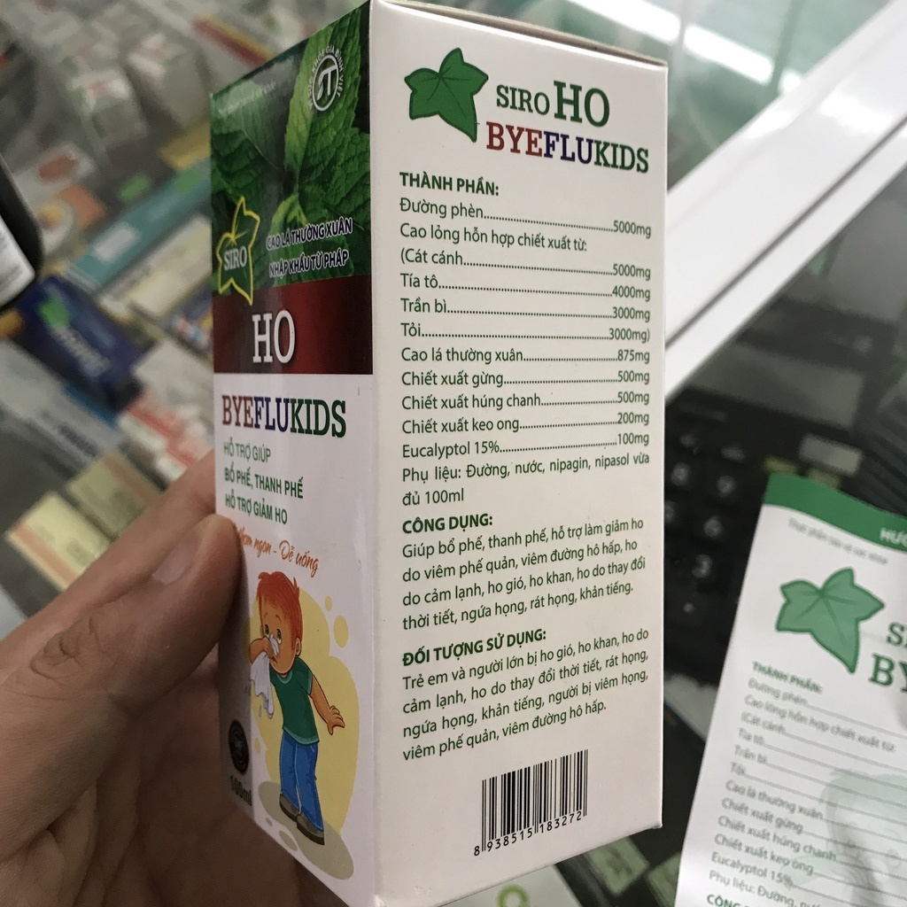 ✅ Siro ho cho trẻ Byeflukids 100ml siro cảm cúm cho bé người lớn giúp bổ phế giảm ho khan viêm họng rát họng