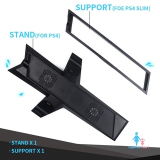 For PS4/PS4 Slim Vertical Stand With Cooling Fan Dual Controller Charger
