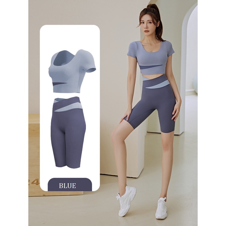 Bộ tập gym nữ đồ tập yoga cao cấp LUHAZO Siêu Co Giãn Có Mút Ngực Co Dãn 4 Chiều Nâng Mông YJMD&amp;YJMK TK5T301