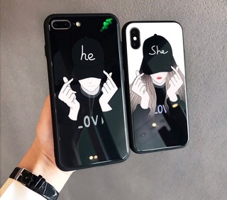 Ốp gương cặp đôi bắn tim
