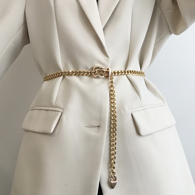 Dây Xích Kim Loại Đeo Thắt Lưng Phong Cách Hiphop Đơn Giản Thời Trang