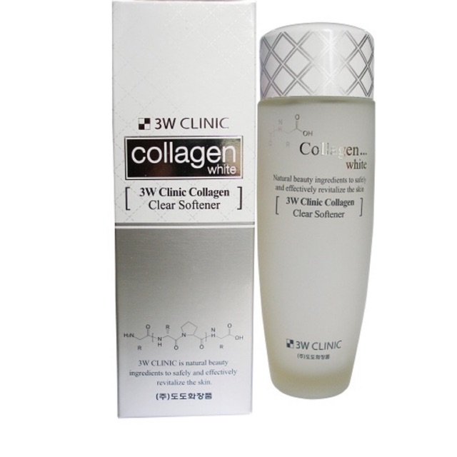 Nước hoa hồng dưỡng trắng 3W Clinic Collagen Clear Softener
