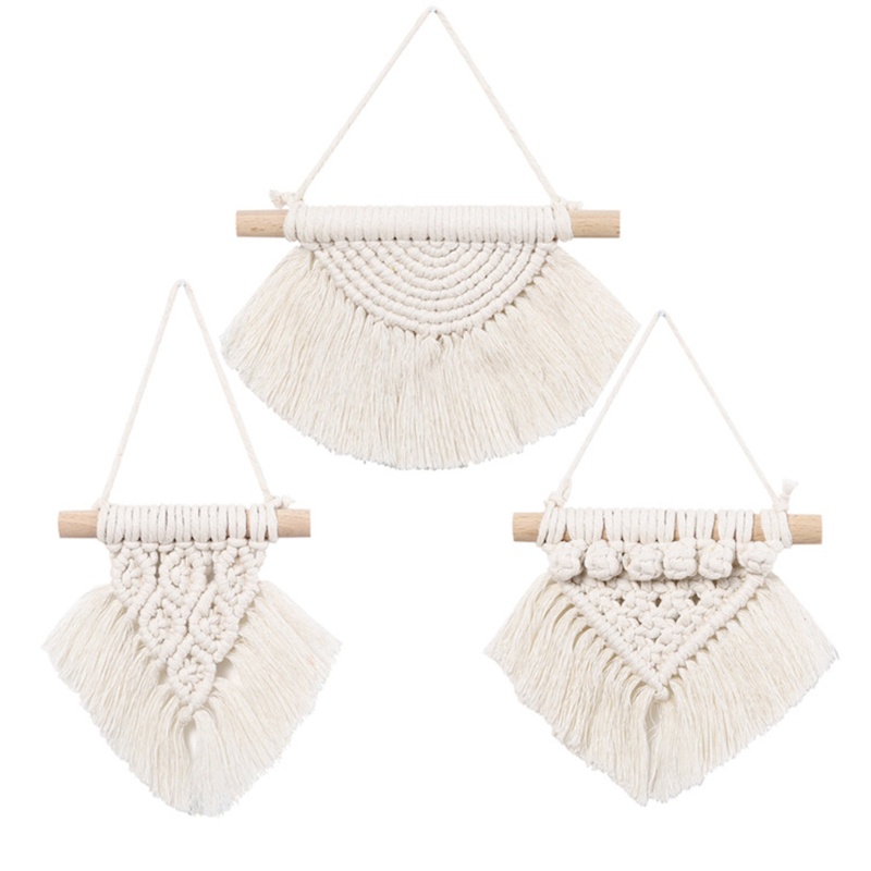 Set 3 Dây Tua Rua Mini Treo Tường Trang Trí Phong Cách Boho