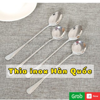 Thìa inox Hàn Quốc loại thìa dài, tròn