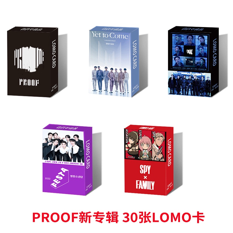 BTS Proof Album Photocard V JK JIMIN Suga JIN & SPY X FAMILY Lomo Card