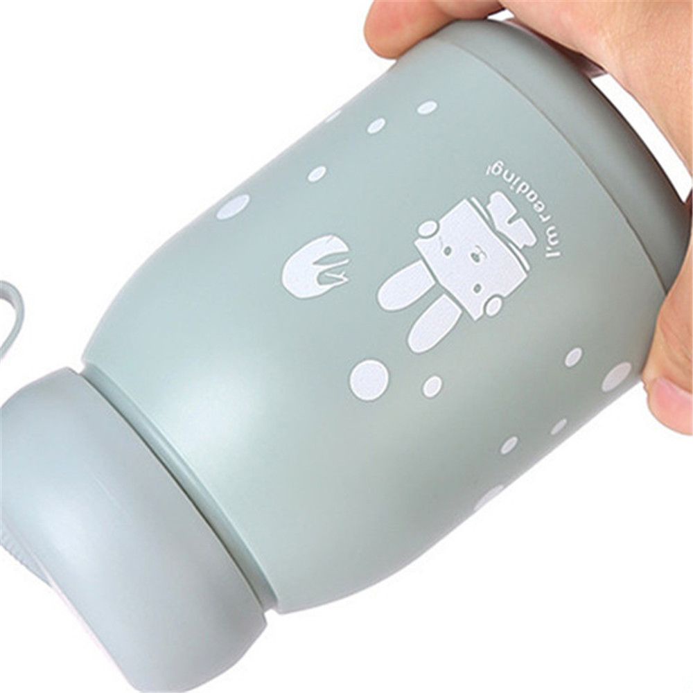 Bình giữ nhiệt bằng thủy tinh in hình thỏ hoạt hình dễ thương nhiều màu tùy chọn