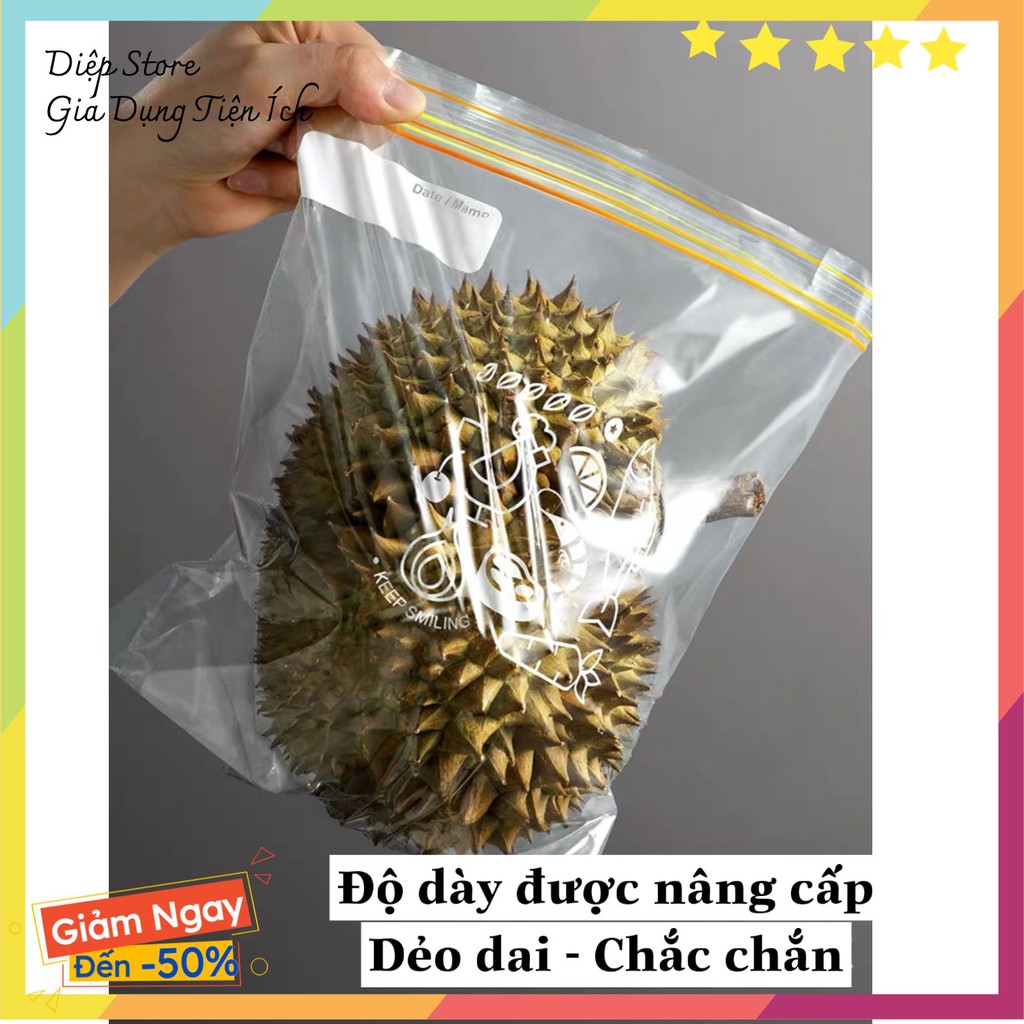 Túi zip đựng thực phẩm ❤️SALE❤️ Túi đựng Set 3 hộp có ô ghi tên sa có thể tái sử dụng