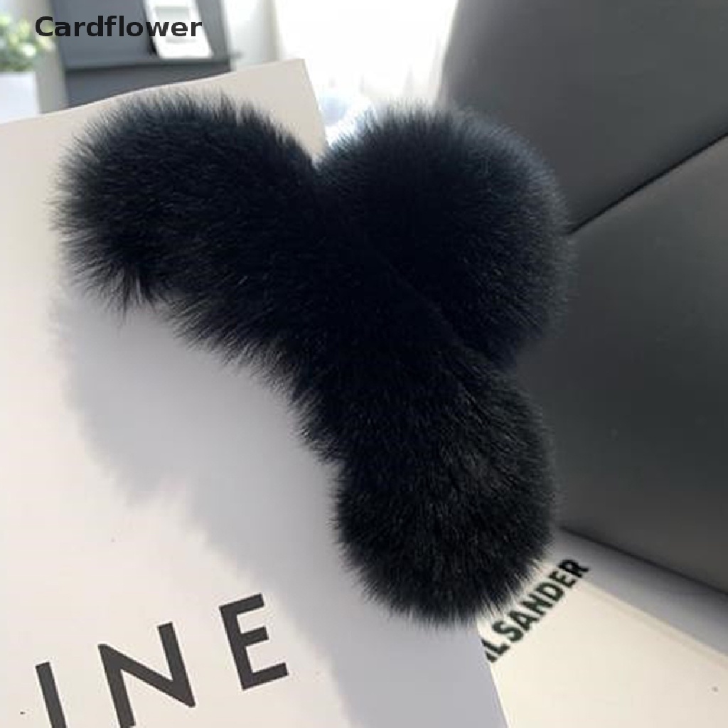 &lt; Cardflower &gt; Kẹp Tóc Càng Cua Cỡ Lớn Đính Lông Thỏ Cho Nữ Giảm Giá