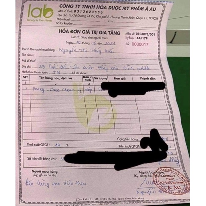 Kem Face P1 của Ponry