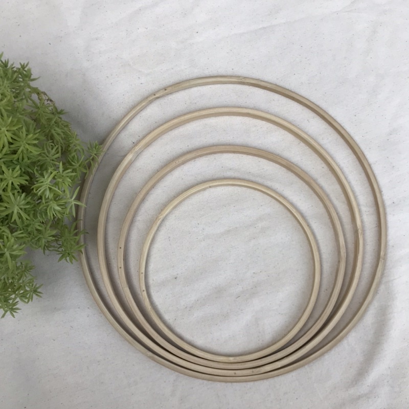 Vòng tre làm Dream catcher, gương macrame