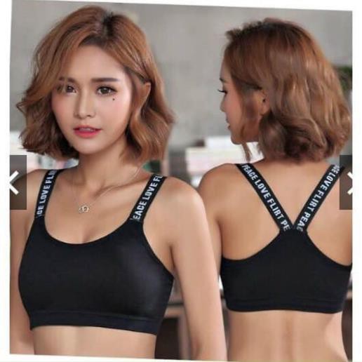 Áo bra nữ , áo tập gym quai in chữ thể thao mã 5043