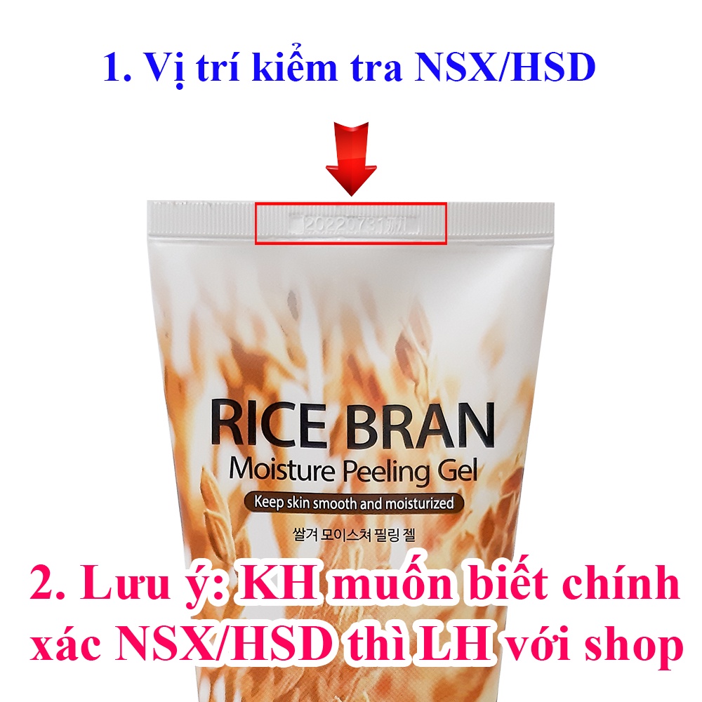 Tẩy tế bào chết 3W Clinic chiết xuất từ gạo làm sáng da và chống lão hóa 180ml Hàn Quốc