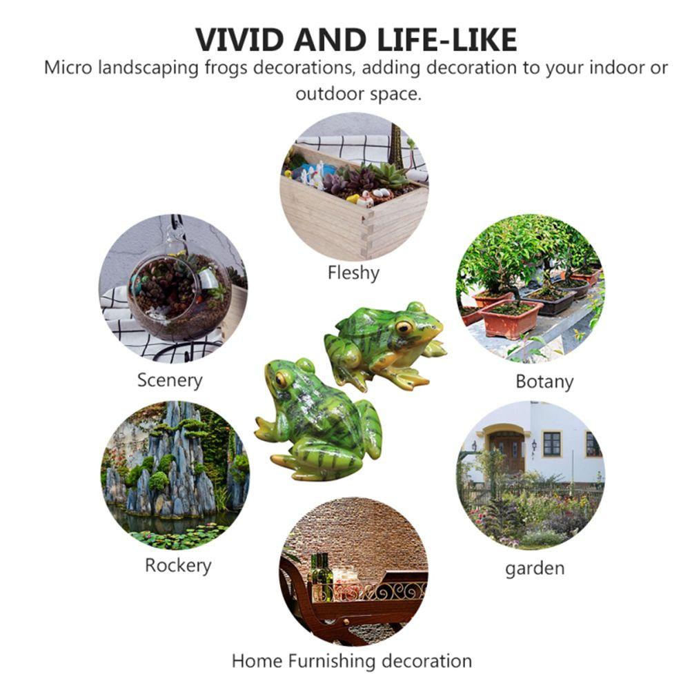 YIYU Mô Hình Chú Ếch Bằng Nhựa Resin Trang Trí Sân Vườn