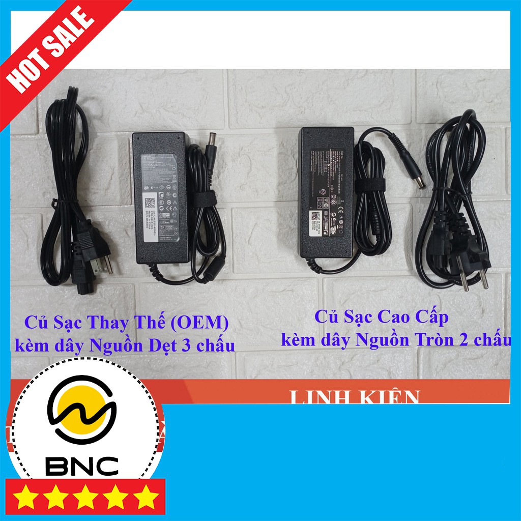 [ZIN] Sạc Laptop DELL E6410 E6400 OUTPUT 19.5V - 4.62A (90w) Chân Kim To đường kính đầu sạc 7.4mm - Nhập Khẩu New