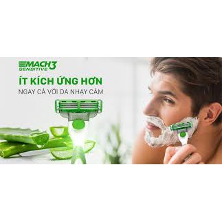 Hộp Lưỡi dao cạo râu Gillette Mach 3 Sensitive vỉ 2 cái