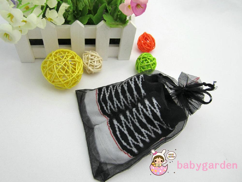 Tất cotton cổ thấp in hoa chống trượt dành cho bé