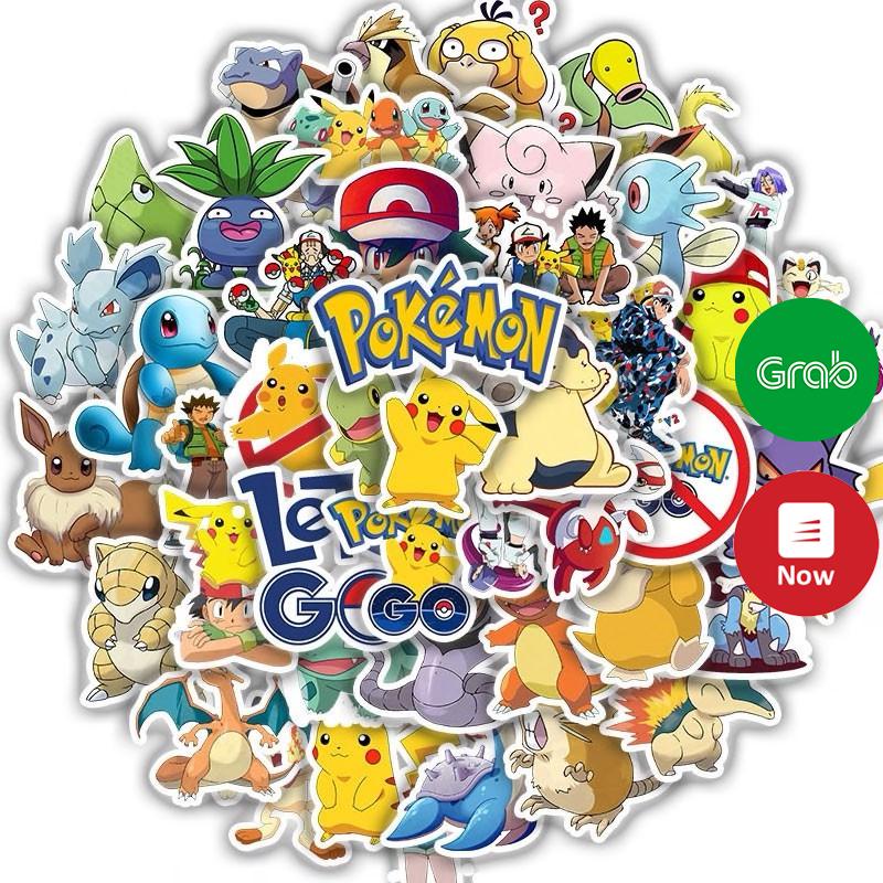 Bộ sticker Pokemon hình dán tem Pikachu Charizard Gengar Arcanine Bulbasaur Blaziken Umbreon Lucario Gardevoir