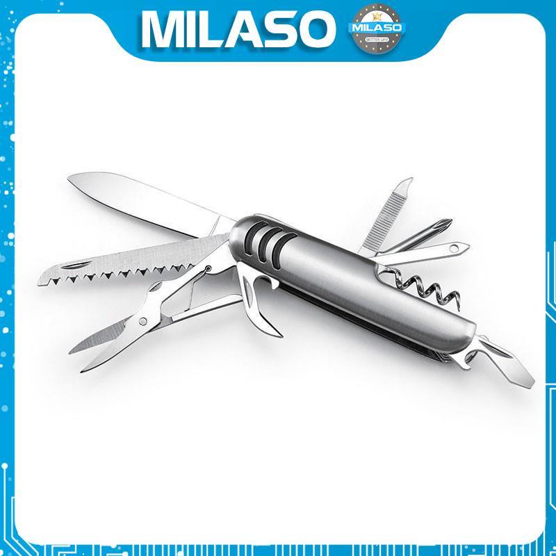 Dao đa năng MILASO dụng cụ đa năng gia đình 11 món dao, kéo, vít, dũa,... sửa chữa tiện dụng HG-001297