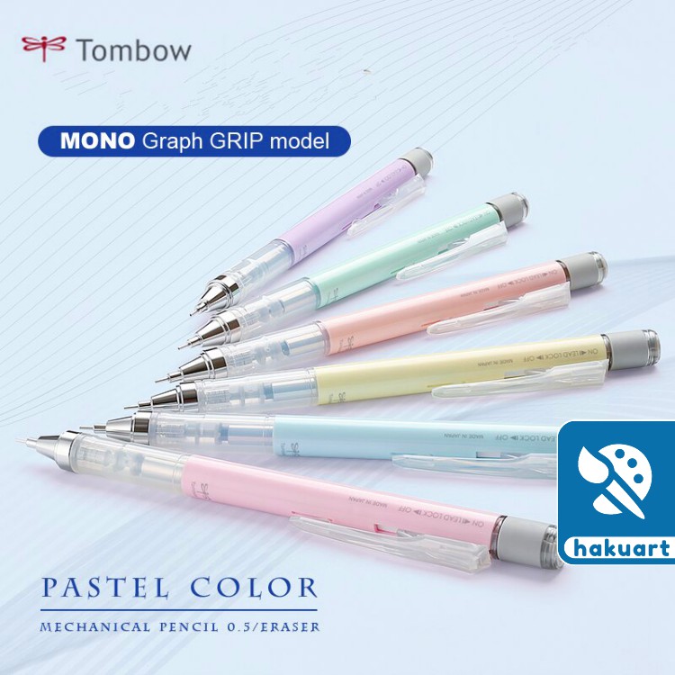 Bút chì bấm MONO Graph màu Pastel đầu 0.5 mm - Họa Cụ Hakuart