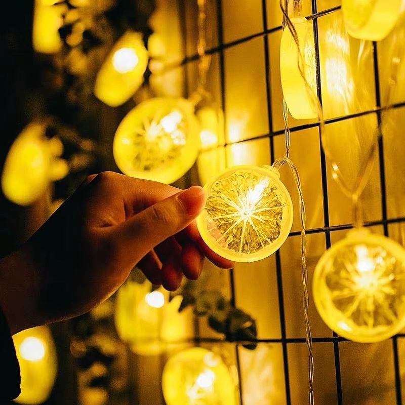 Dây đèn led 2m hình trái chanh / ngôi sao trang trí nhà cửa / tiệc cưới tiện lợi