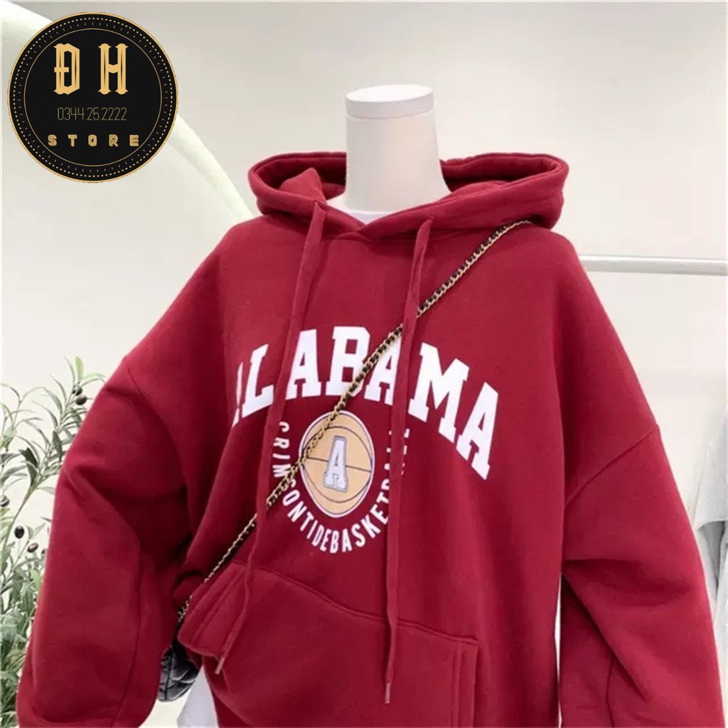 (Mẫu Mới 2021) Áo Hoodie In Chữ ALBAMA Có Mũ Nam Nữ Chất Nỉ Bông Dày Dặn Form Rộng Unisex- Áo Nỉ Nam Nữ Ulzzang Hoạ Tiết | BigBuy360 - bigbuy360.vn
