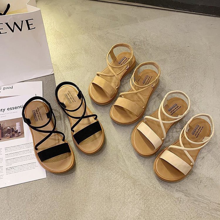 XẢ KHO (S49) Sandal nữ quai dây chéo đế cao su dẻo (mã 2088)