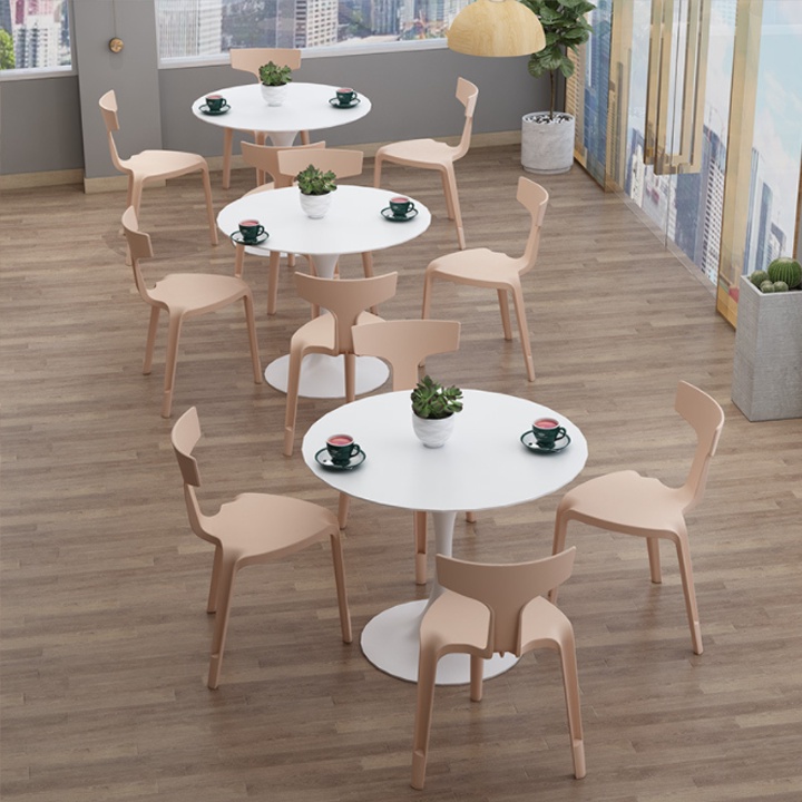 Bàn Trà Tròn TULIP Mặt Gỗ Chân Thép Sơn Tĩnh Điện Hiện đại - Bàn Ăn Tròn Đường Kính 80CM Tiện ích bền đẹp cao cấp BGN067
