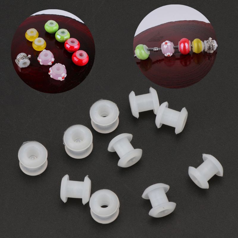 Bộ 10 Vòng Đệm Cao Su Silicon Hình Chữ O Trong Suốt Dùng Làm Trang Sức Thủ Công DIY