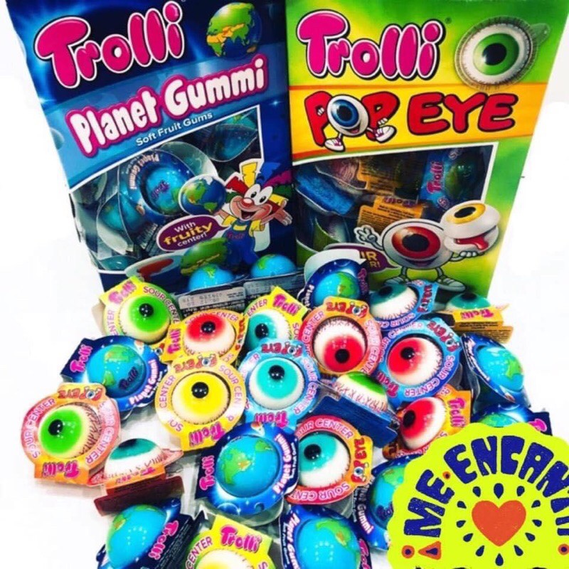 KẸO DẺO CON MẮT TROLLI POP EYE và QUẢ ĐỊA CẦU - NỘI ĐỊA ĐỨC