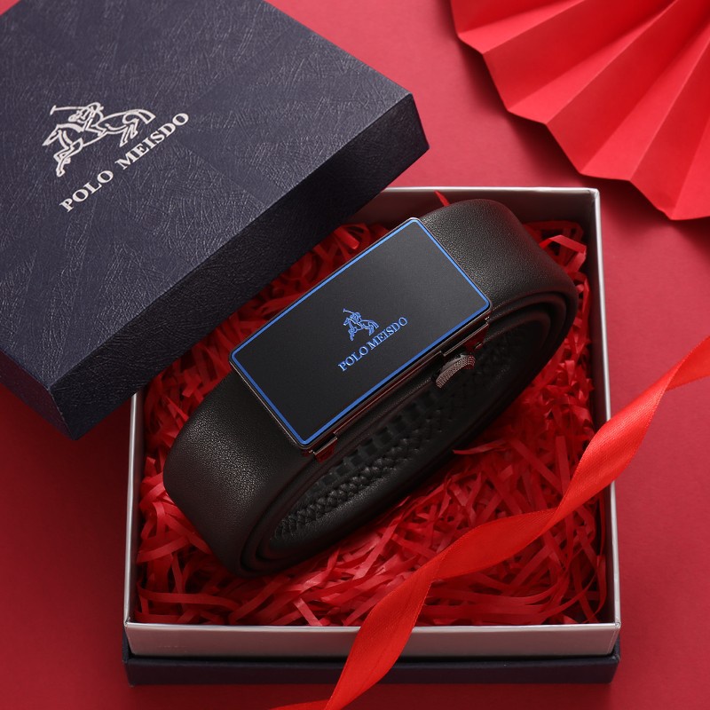 Thắt Lưng Nam Dây Nịt Nam Da Bò Thật Cao Cấp Full Hộp POLO MEISDO PL23