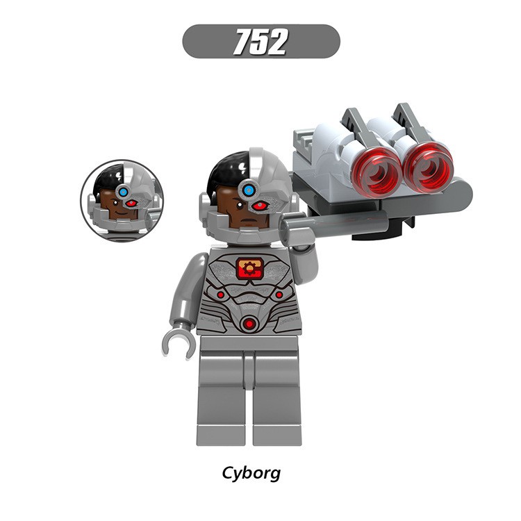 Minifigures Marvel DC Các Mẫu Nhân Vật Flash Cyborg Batman Lobo Mẫu Siêu Đẹp X0178