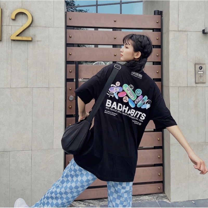Áo thun BAD HAPPY PILLS nam nữ Kun shop full tag | BigBuy360 - bigbuy360.vn