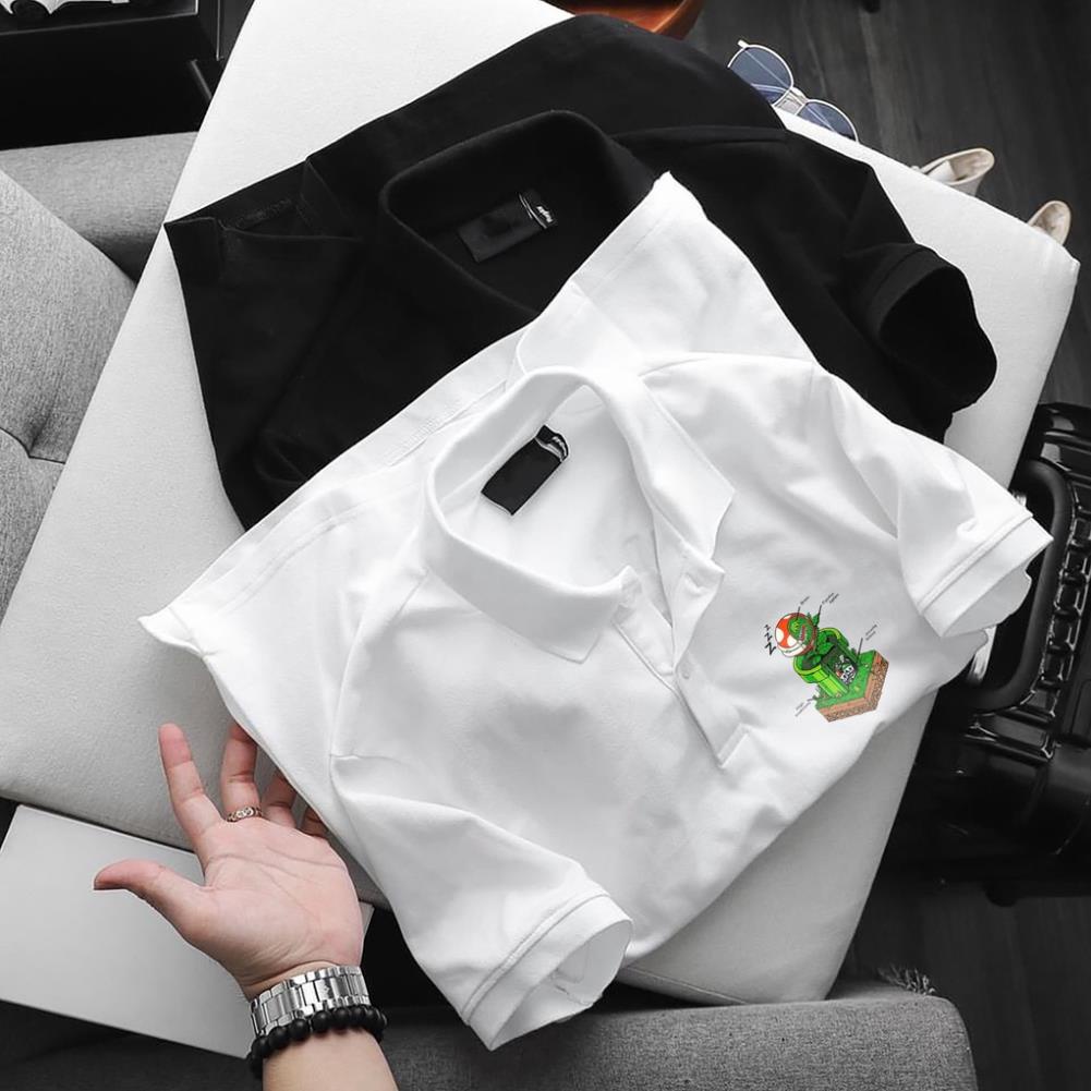 Áo Polo Full Size Nam Nữ, chất Thun Cá Sấu Poly Thái, Áo thun có cổ trắng đen, cổ trụ Unisex KKim Shop