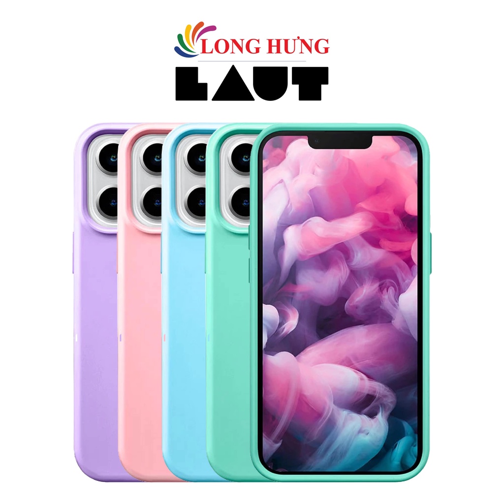 Ốp lưng chống sốc hỗ trợ sạc không dây Laut Huex Pastel iPhone 13/13 Pro/13 Pro Max - Hàng chính hãng