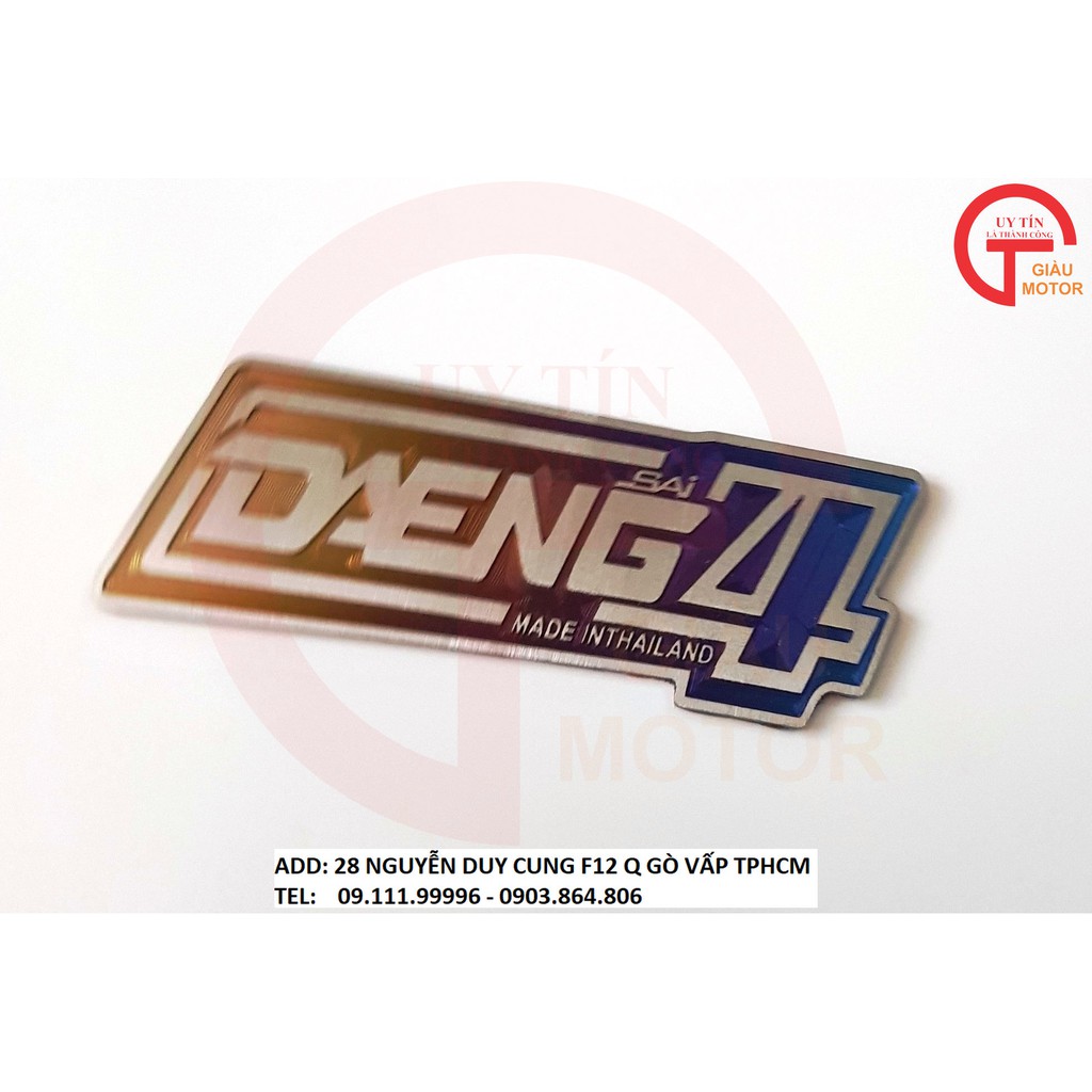TEM TINTAN DAN XE MAY CHỮ DAENG 4 SIZE LỚN