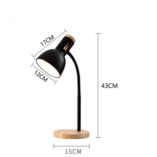 Đèn Học Đế Gỗ Để Bàn Dùng Bóng Đèn LED Bulb Của Rạng Đông Chống Cận Thị