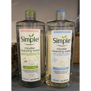 Nước tẩy trang Simple 400ml các loại
