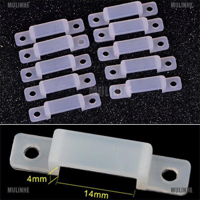 Set 10 Kẹp Nhựa Mềm 10 / 14mm Cố Định Đèn