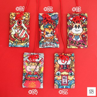 Túi Omamori Biểu Tượng Trâu May Mắn, Kèm Quà Tặng Túi Bảo Vệ, Đá Phong Thủy, Giấy Ước Nguyện, Hoa Thơm - OMT5M
