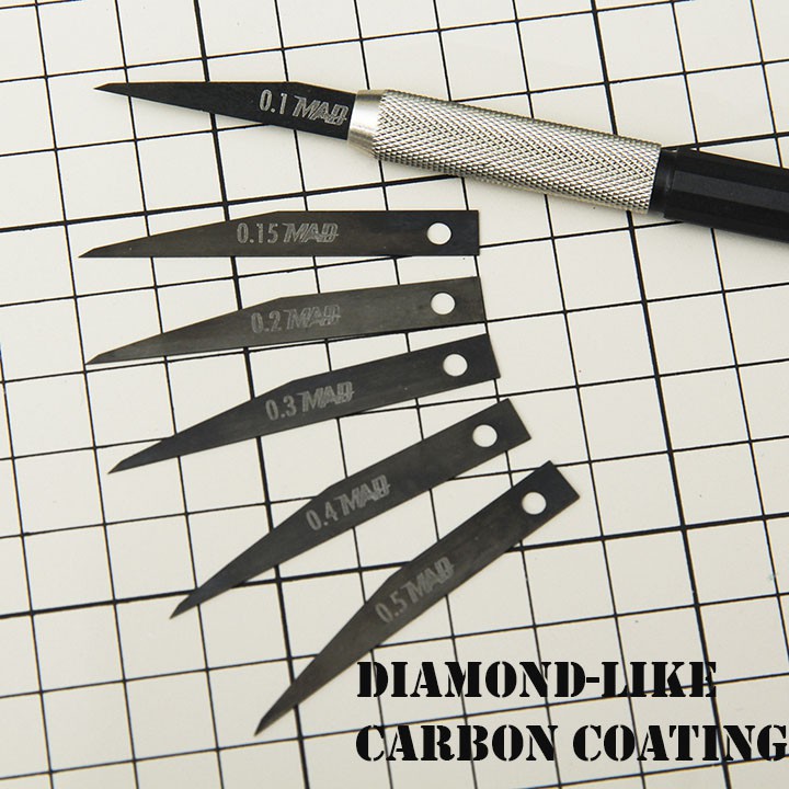 Dụng cụ Chisel Blade kẻ tạo line detai cho mô hình MADWORKS Light carving knife DLC series 0.15 / 0.2 / 0.3 / 0.5